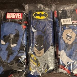 Marvel Superhero Socks - Blue, Black, Yellow